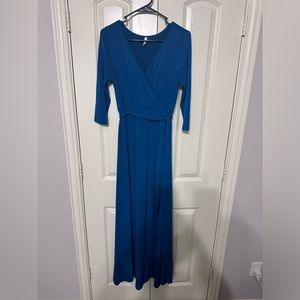 Pinkblush Long Sleeve Maternity Maxi Dress